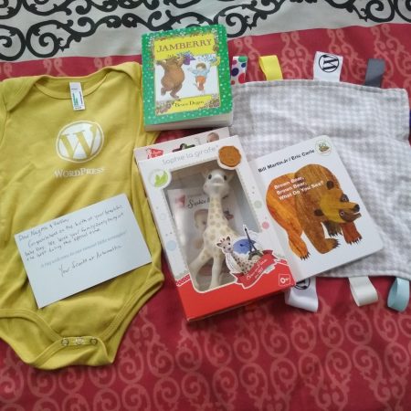 Little Vedant’s new gifts from my colleagues